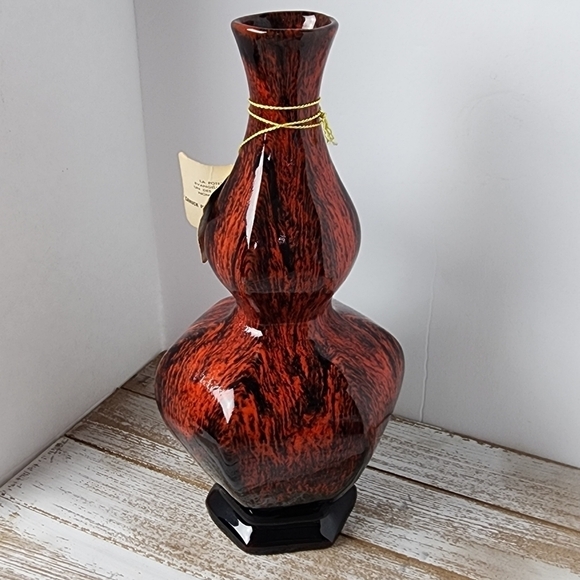 Vtg Evangeline ware Canuck Pottery Red clay drip glaze Vase - Picture 1 of 11